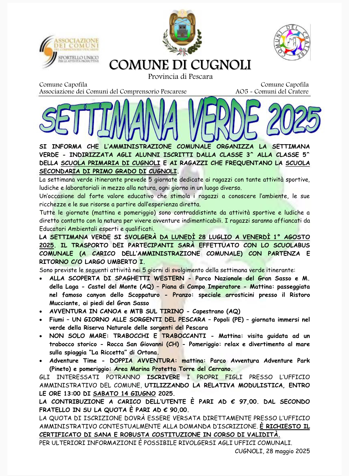 Settimana verde 2025