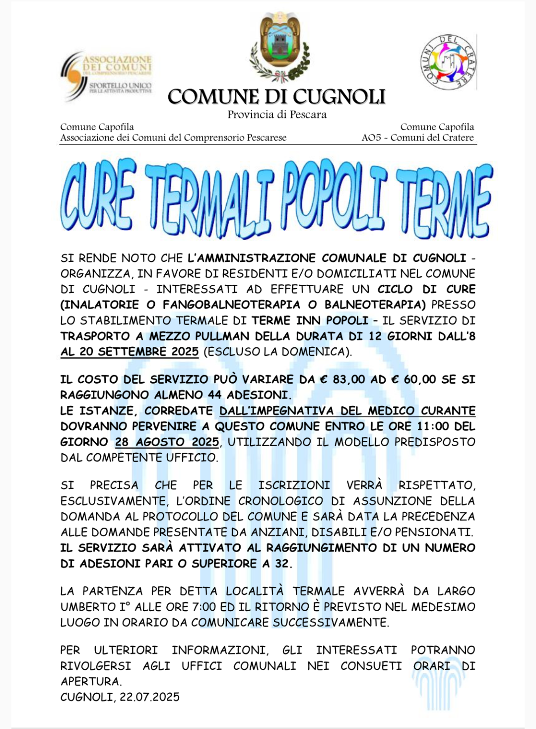 Cure termali Popoli Terme